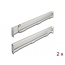 Delock 19″ Mounting bracket adjustable length 368 - 600 mm for network cabinet 1U grey 2 pieces