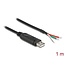 Delock Adapter Cable USB 2.0 Type-A to Serial RS-485 with 3 x open wire ends 1 m