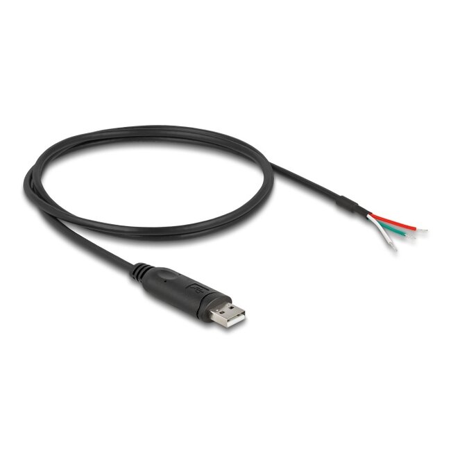 Delock Adapter Cable USB 2.0 Type-A to Serial RS-485 with 3 x open wire ends 1 m