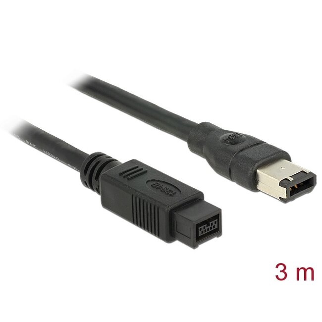 Delock Cable FireWire 9 pin male > 6 pin male 3 m