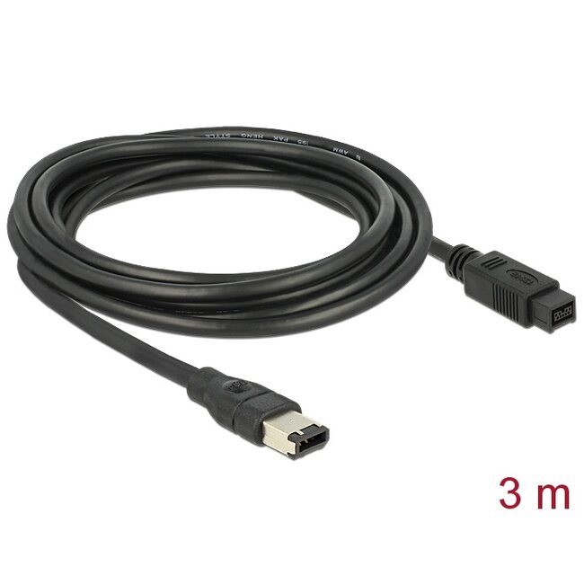 Delock Cable FireWire 9 pin male > 6 pin male 3 m