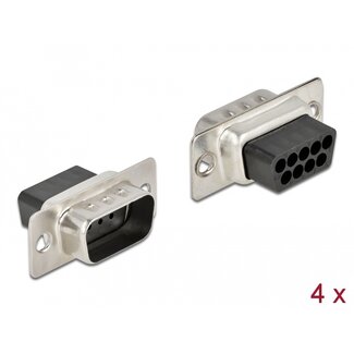 DeLOCK Delock D-Sub 9 pin crimp male, metal, 4 pieces