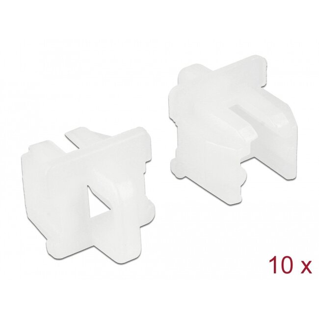 Delock Dust Cover for RJ11 jack with grip 10 pieces white