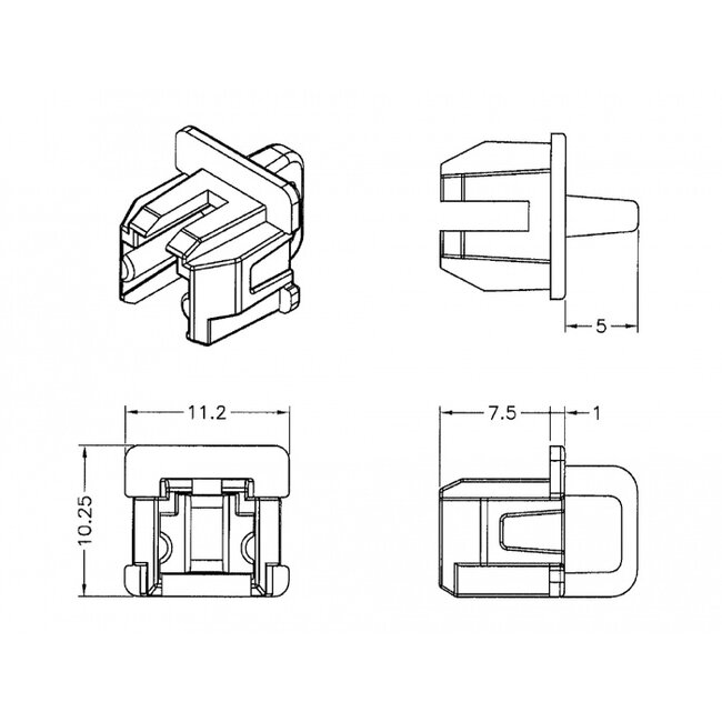Delock Dust Cover for RJ11 jack with grip 10 pieces white