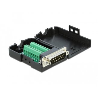DeLOCK Delock D-Sub15 male to Terminal Block with Enclosure