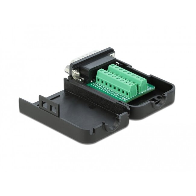 Delock D-Sub15 male to Terminal Block with Enclosure