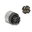 Delock M12 Connector A-coded 4 pin female for mounting with screw connection
