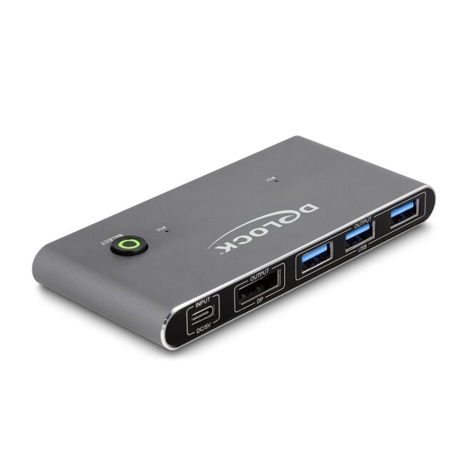 Delock DisplayPort KVM Switch 8K 30 Hz with USB 5 Gbps