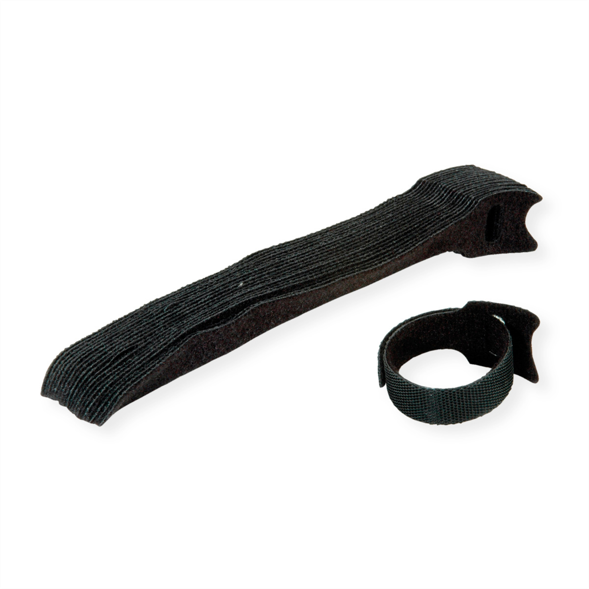 Value 25.99.5240 Klittenband kabelbinder Om te bundelen Lusdeel, Haak- en lusdeel, Haakdeel (l x b) 15 cm x 10 mm Zwart 20 stuk(s)