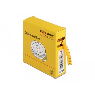 DeLOCK Delock Cable Marker Box, No. 0, yellow, 500 pieces