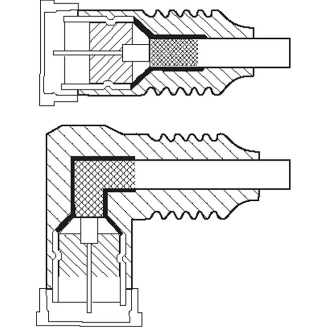 Goobay Angled SAT Antenna Cable (80 dB), Double Shielded 3.5 m