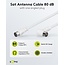 Goobay Angled SAT Antenna Cable (80 dB), Double Shielded 3.5 m