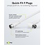 Goobay Angled SAT Antenna Cable (80 dB), Double Shielded 3.5 m