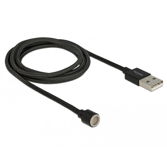 Delock Magnetic USB Data and Charging Cable black 1.1 m