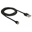 Delock Magnetic USB Data and Charging Cable black 1.1 m