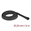 Delock Braided Sleeve with zip fastener heat-resistant 2 m x 20 mm black