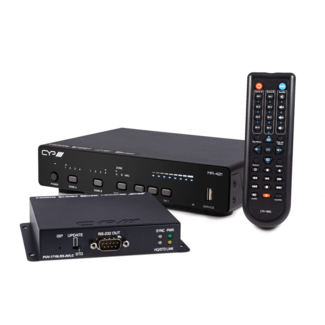 CYP CYP 4 In 2 HDBaseT Out + HDMI Out Matrix-versterker met AVLC, 2x20w, uitgangsschaal, 4KHDR, incl. PUV-17