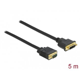 DeLOCK Delock Cable DVI 24+5 female to VGA male 5 m