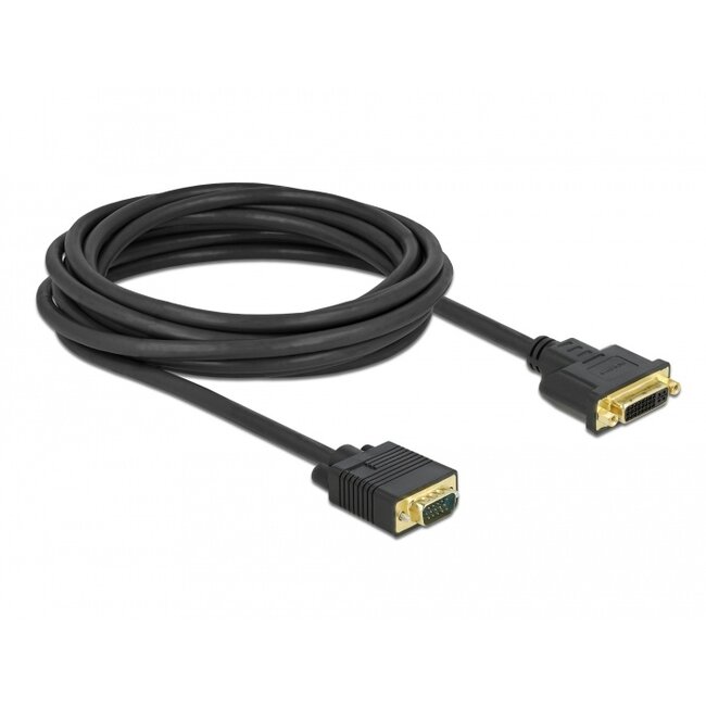 Delock Cable DVI 24+5 female to VGA male 5 m