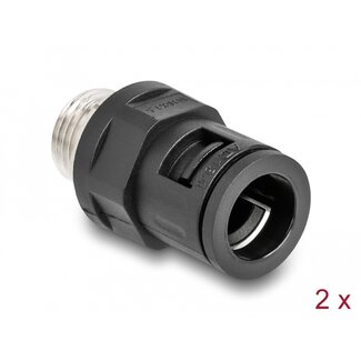 DeLOCK Delock Conduit Fitting with brass external thread M16 black 2 pieces