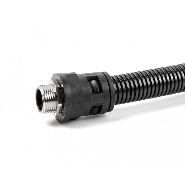 Delock Conduit Fitting with brass external thread M16 black 2 pieces