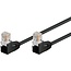 Goobay CAT 5e Patch Cable 2x 90° Angled, U/UTP, black 1 m