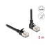 Delock RJ45 Network Cable Cat.6A S/FTP Slim 90° upwards angled / straight 5 m black