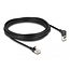 Delock RJ45 Network Cable Cat.6A S/FTP Slim 90° upwards angled / straight 5 m black