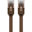 Goobay CAT 6 Flat Patch Cable, U/UTP, dark brown 10 m