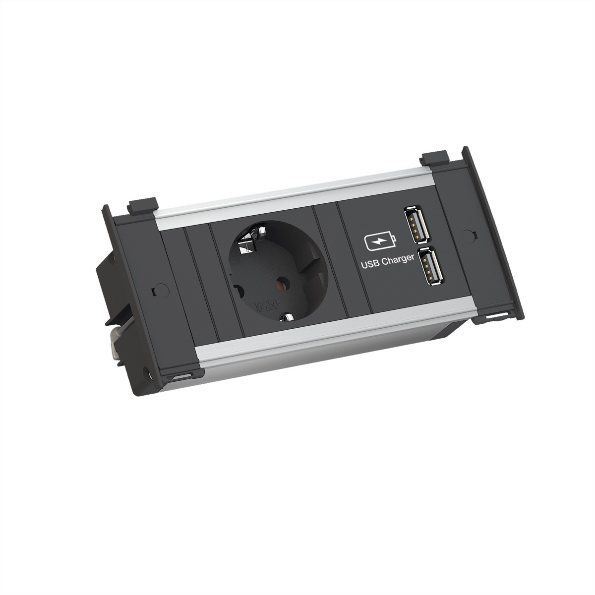BACHMANN KAPSA X-Klein 1x geaard stopcontact 1x USB oplader, GST18 connector |