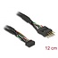 Delock Cable USB 2.0 pin header female 2.00 mm 10 pin > USB 2.0 pin header male 2.54 mm 10 pin 12 cm