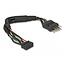 Delock Cable USB 2.0 pin header female 2.00 mm 10 pin > USB 2.0 pin header male 2.54 mm 10 pin 12 cm