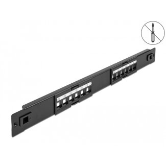 DeLOCK Delock 19″ Keystone Patch Panel 12 Port tool free