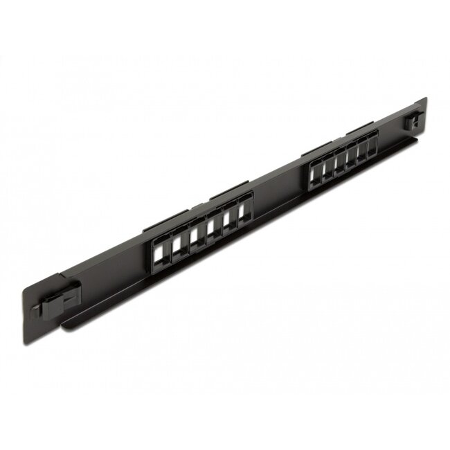 Delock 19″ Keystone Patch Panel 12 Port tool free