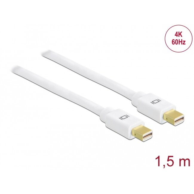 Delock Cable Mini DisplayPort 1.2 male > Mini DisplayPort male 4K 60 Hz 1.5 m