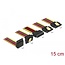 Delock Cable SATA 15 pin power plug with latching function > SATA 15 pin power receptacle 2 x straight / 1 x down / 1 x up 15 cm