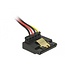 Delock Cable SATA 15 pin power plug with latching function > SATA 15 pin power receptacle 2 x straight / 1 x down / 1 x up 15 cm