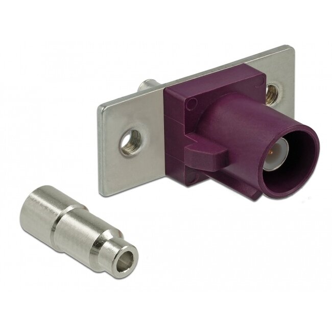 Delock FAKRA D plug spring pin for soldering 2 prepunched holes