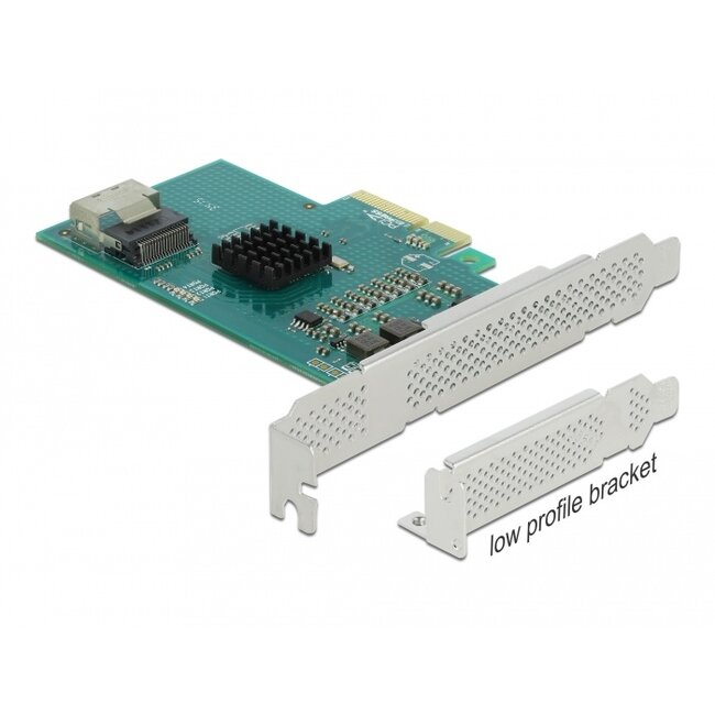 Delock PCI Express Card to 4 x SATA 6 Gb/s RAID and HyperDuo - Low Profile Form Factor