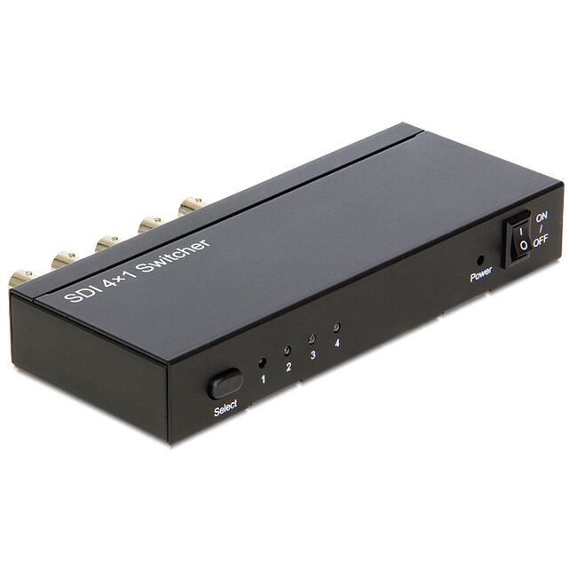 Delock 3G-SDI Switch 4 in > 1 out