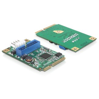 DeLOCK Delock Mini PCIe I/O PCIe full size 1 x 19 pin USB 3.0 Pin Header male
