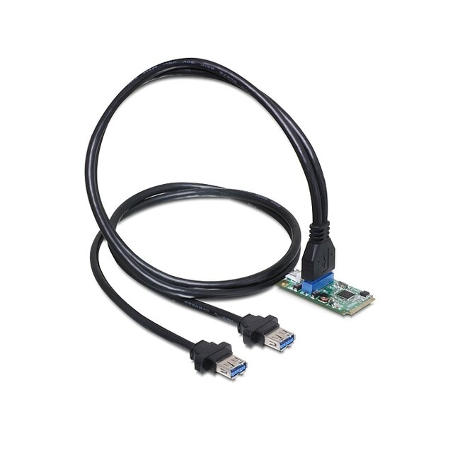Delock Mini PCIe I/O PCIe full size 1 x 19 pin USB 3.0 Pin Header male