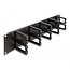 Delock 19″ Cable Management Routing Panel with 10 plastic hooks 2U black