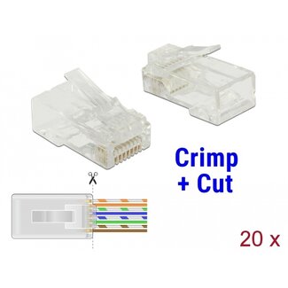 DeLOCK Delock RJ45 Crimp+Cut Plug Cat.5e UTP 20 pieces