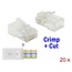 Delock RJ45 Crimp+Cut Plug Cat.5e UTP 20 pieces