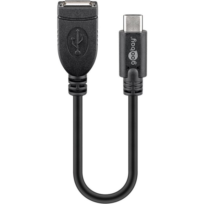 Goobay USB-C™ Extension Cable, Black 0.2 m