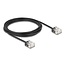 Delock RJ45 Network Cable Cat.6 UTP Ultra Slim 3 m black with short plugs
