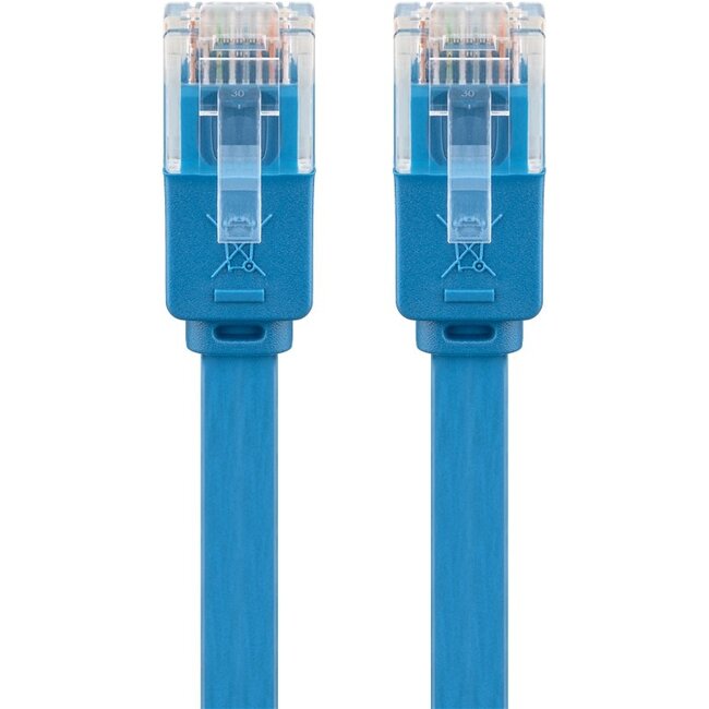 Goobay CAT 6 Flat Patch Cable, U/UTP, blue 5 m