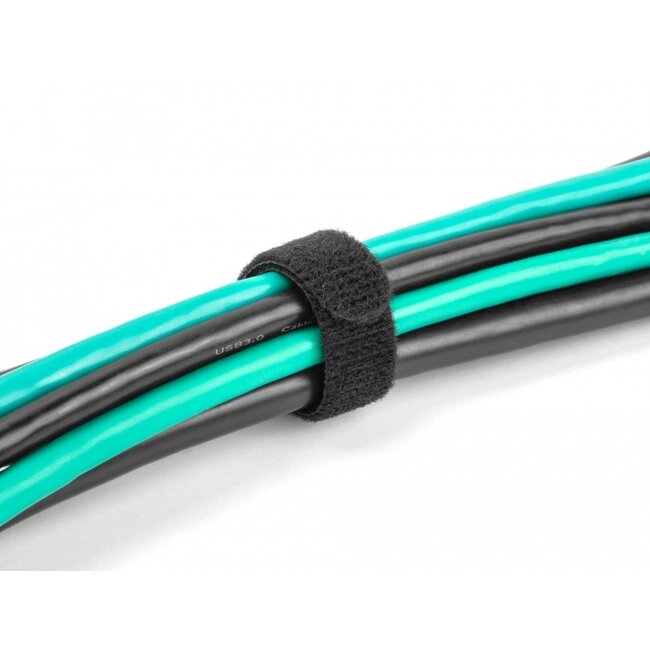 Delock Hook-and-loop cable tie L 150 x W 12 mm black 10 pieces