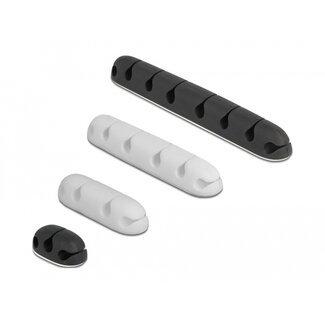 DeLOCK Delock Cable holder self-adhesive combo set 4 pieces black / white